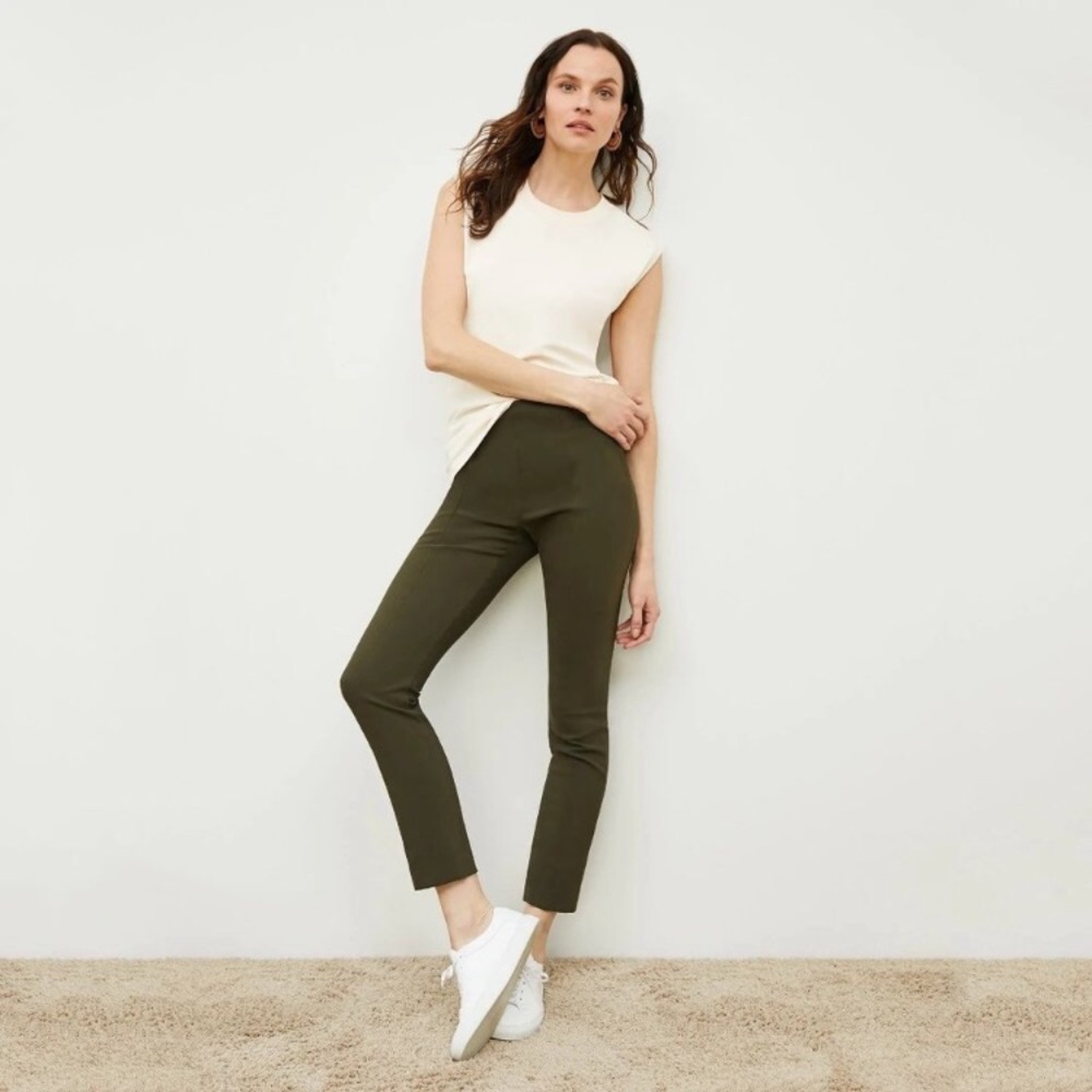 ❤️MM. Lafleur Marais Powerstretch Pants in Olive Green Stretchy Size 0